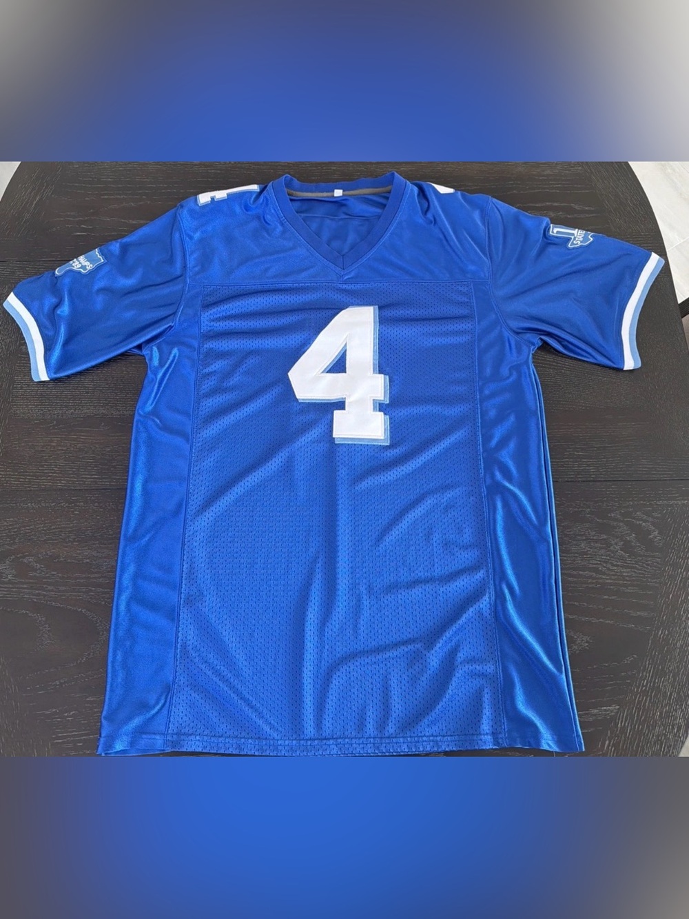 Johnathan Moxen “Varsity Blues” #4 Football Jersey- Large- Blue